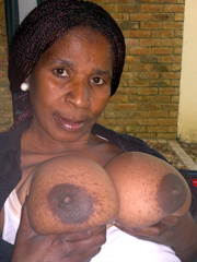 Black Pussy Huge Tits - Busty ebony matures show big boobs